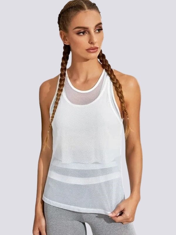 Débardeur Sport Transparent Maille | Yogaova