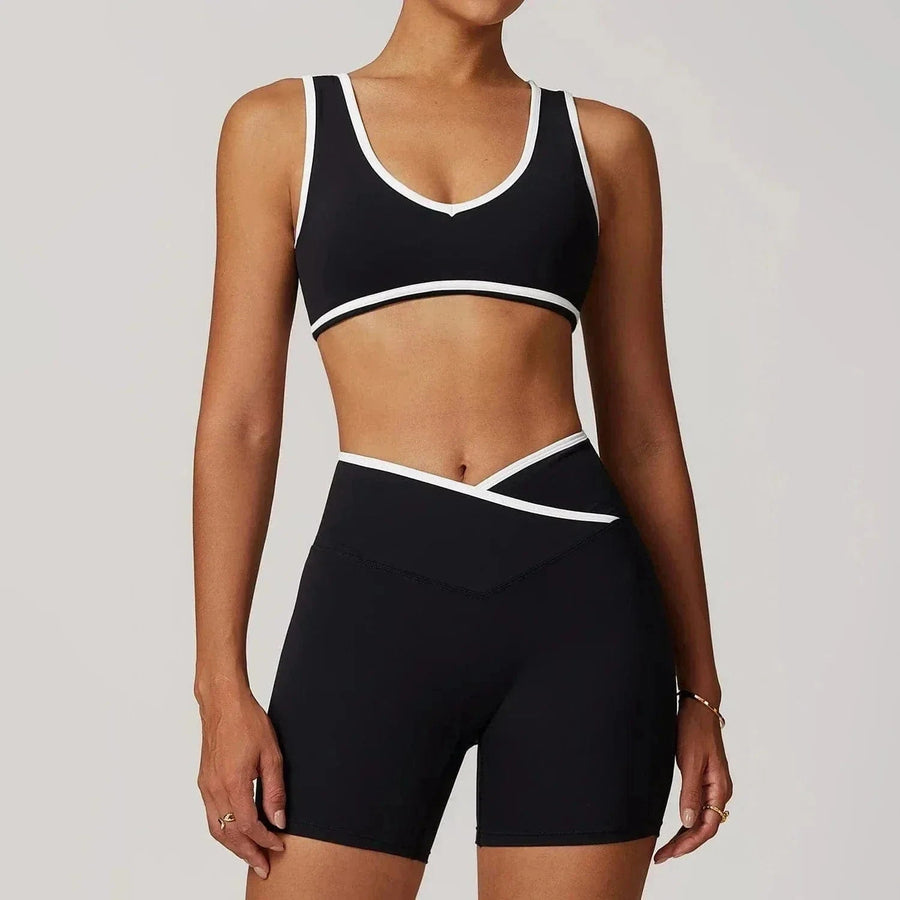 Ensemble 2 Pièces Combinaison et Brassière de Yoga