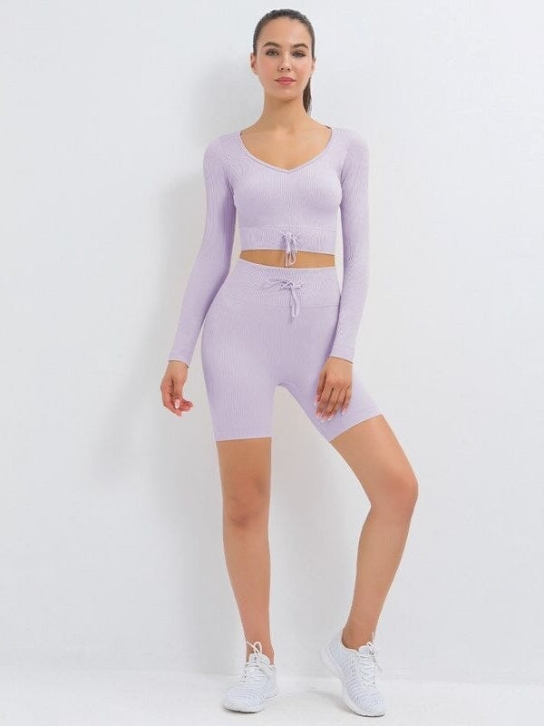 Ensemble Sport Côtelé Short  et Top | Yogaova