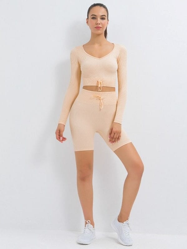 Ensemble Sport Côtelé Short  et Top | Yogaova