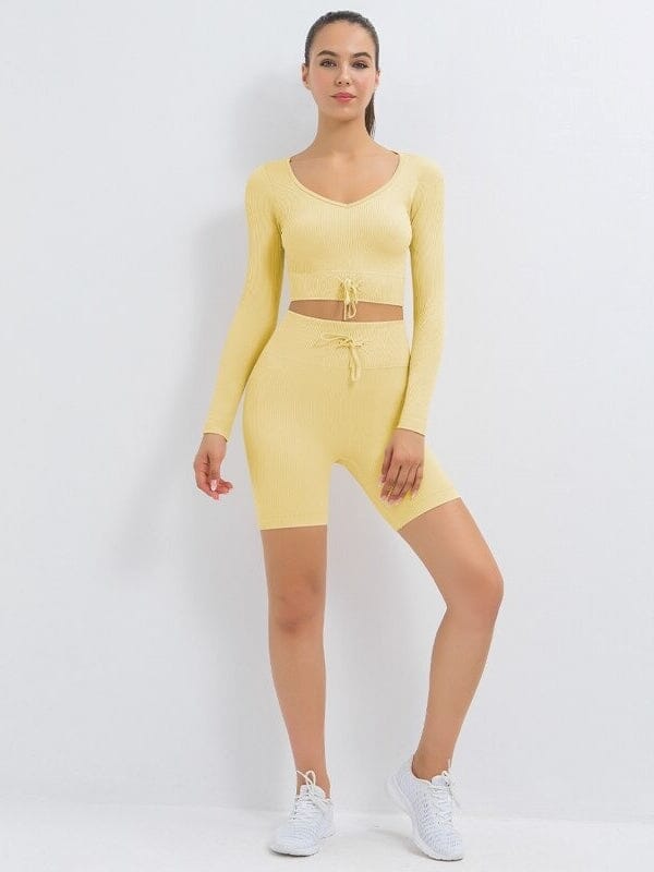 Ensemble Sport Côtelé Short  et Top | Yogaova
