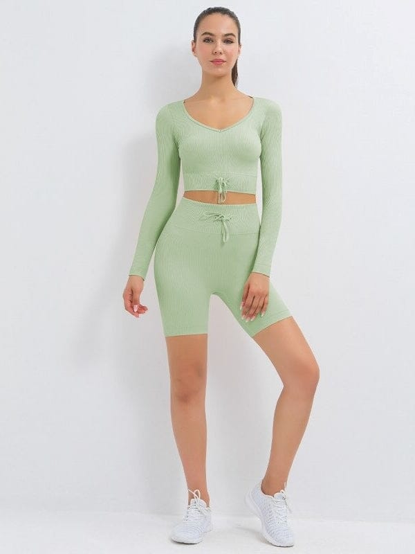 Ensemble Sport Côtelé Short  et Top | Yogaova