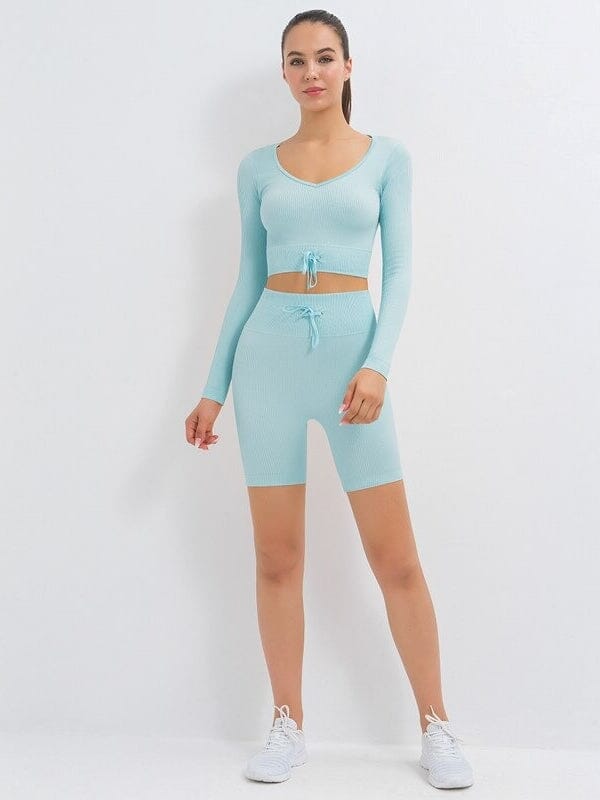 Ensemble Sport Côtelé Short  et Top | Yogaova