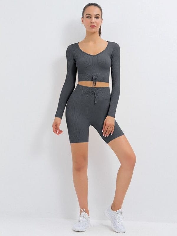 Ensemble Sport Côtelé Short  et Top | Yogaova