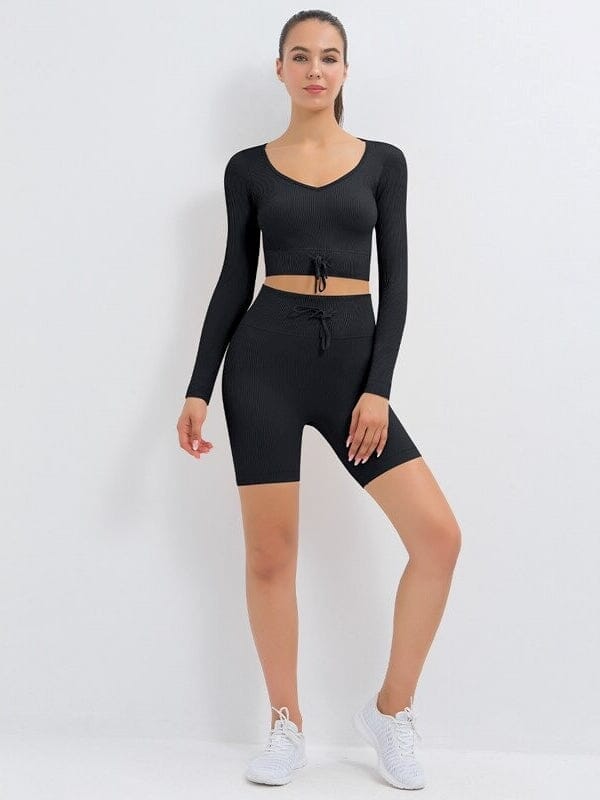 Ensemble Sport Côtelé Short  et Top | Yogaova