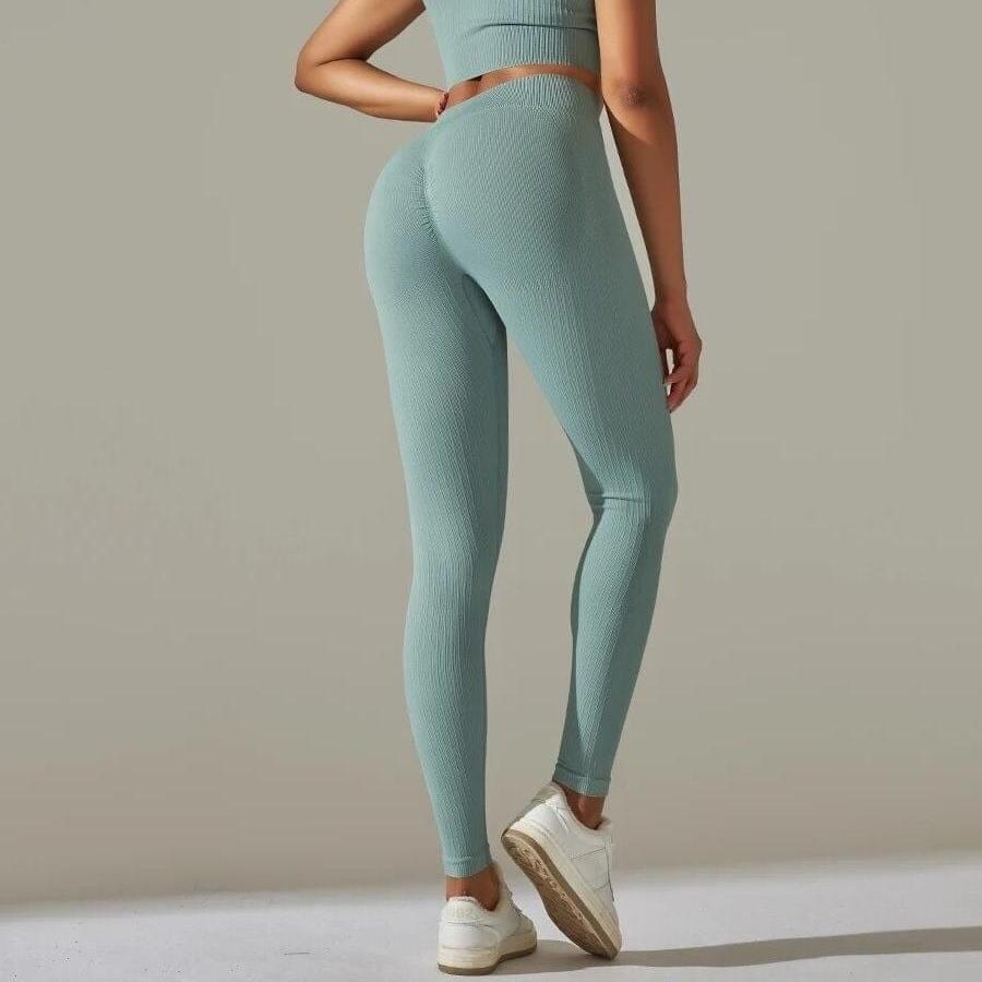Ensemble Sport Legging Côtelé et Top Zippé  | Yogaova