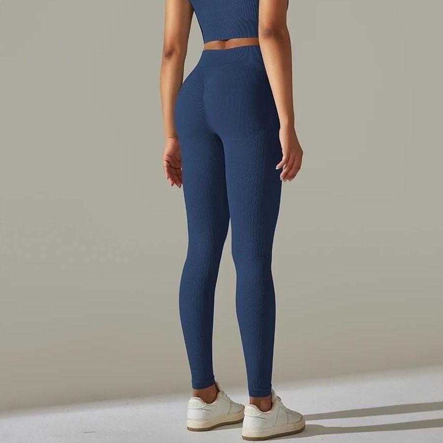 Ensemble Sport Legging Côtelé et Top Zippé  | Yogaova