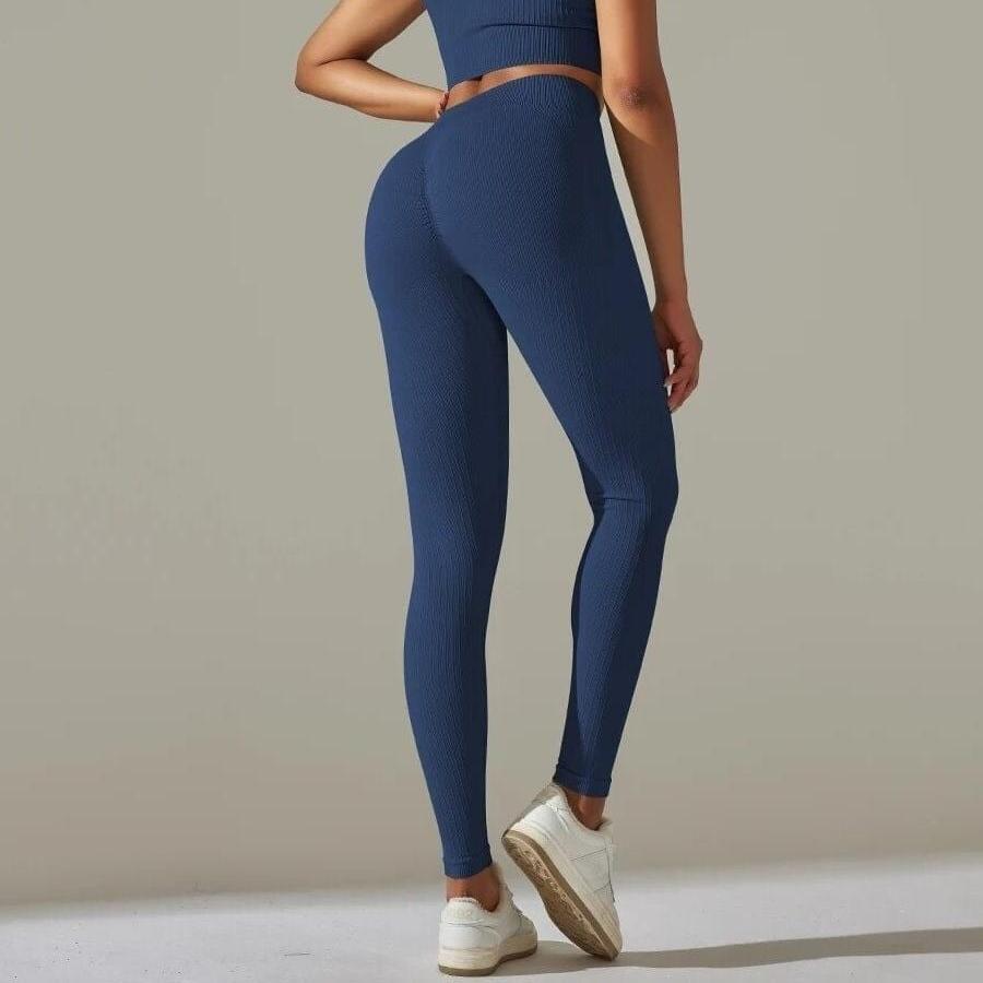 Ensemble Sport Legging Côtelé et Top Zippé  | Yogaova