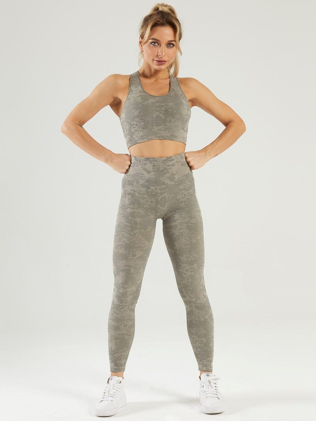 Ensemble Sport Legging et Soutien-Gorge Camouflage | Yogaova