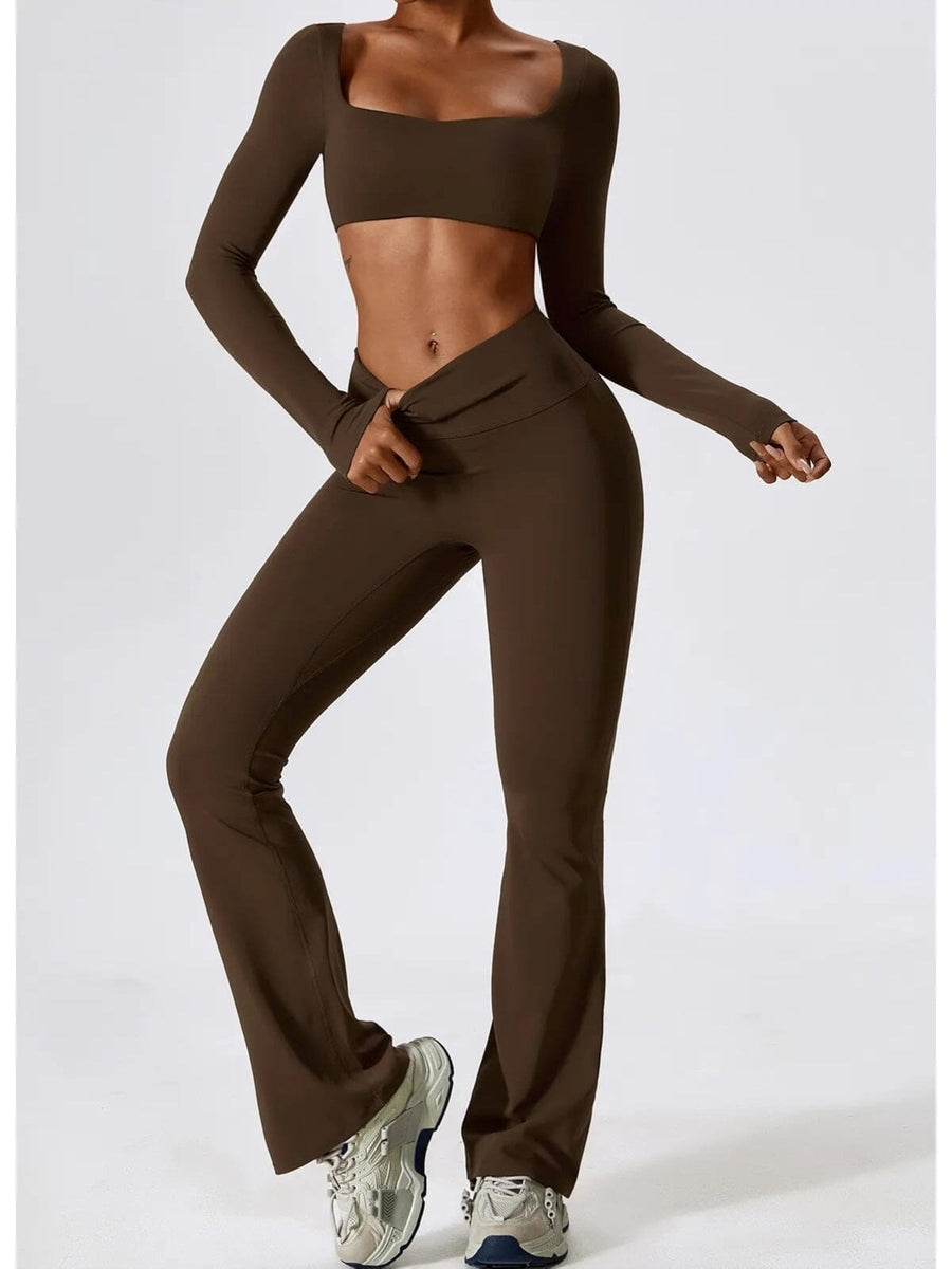 Ensemble Sport Legging Évasé Push Up | Yogaova