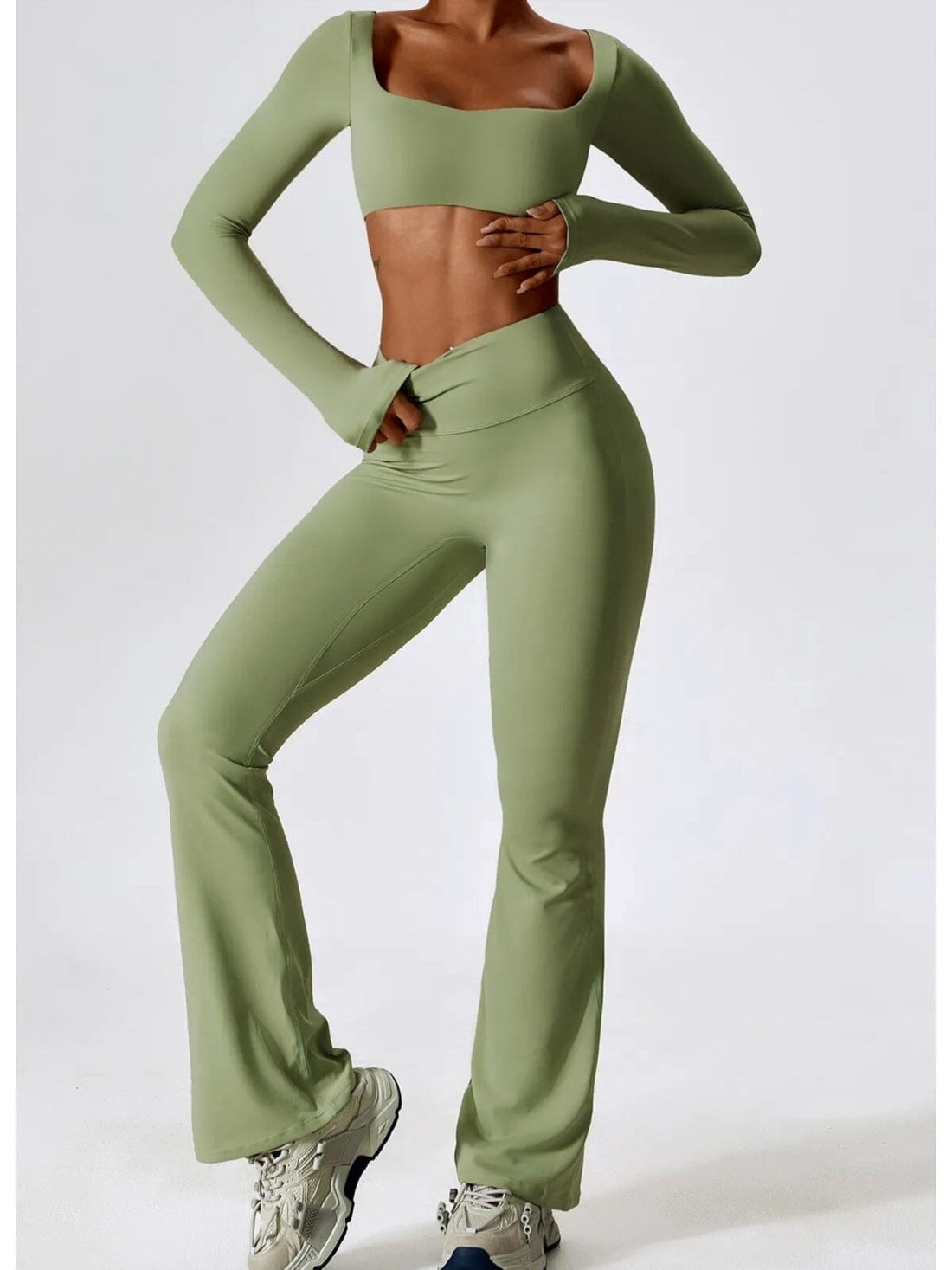 Ensemble Sport Legging Évasé Push Up | Yogaova