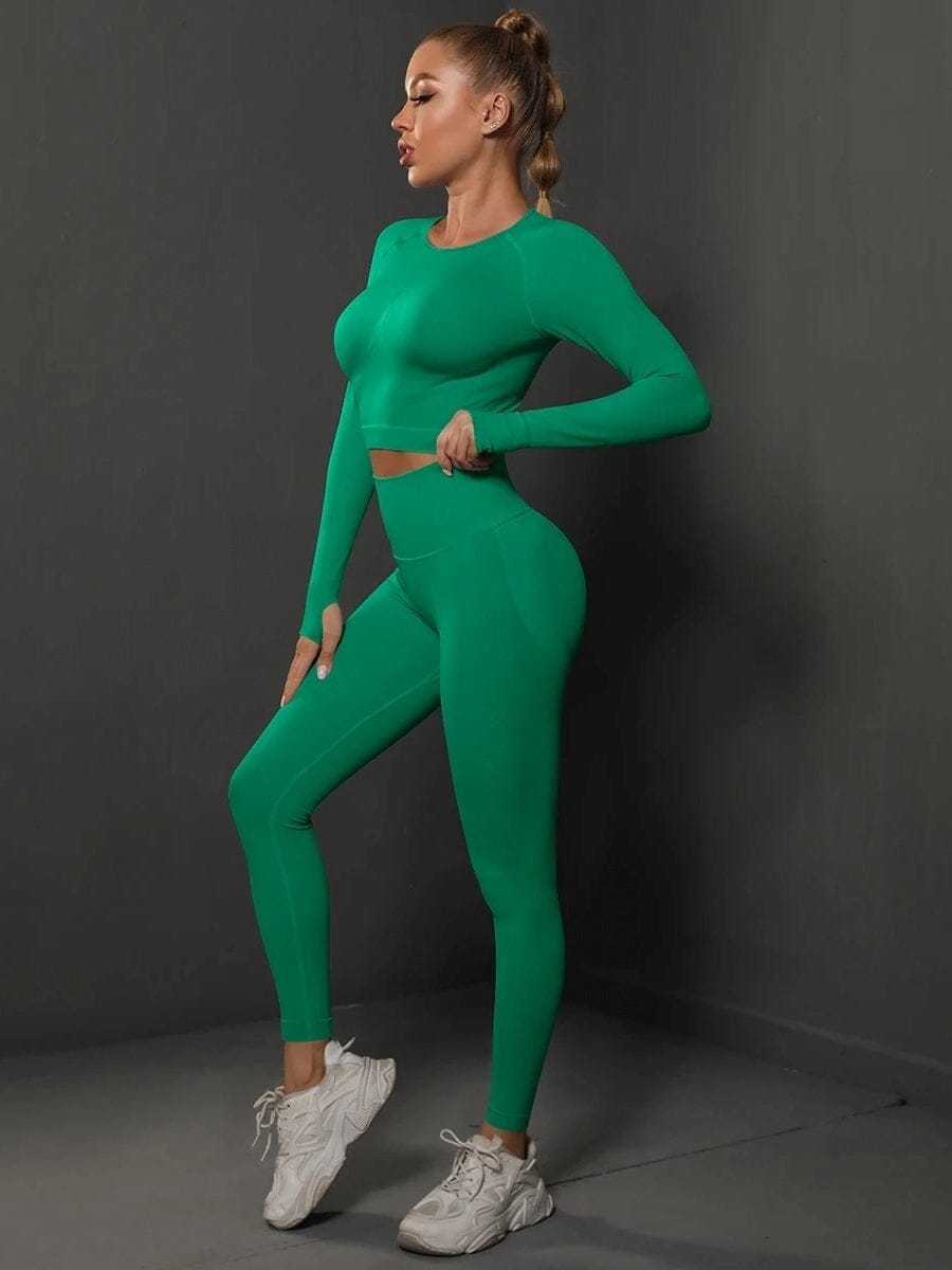 Ensemble Sport Push Up, Legging et Crop Top - BodySculpt | Yogaova