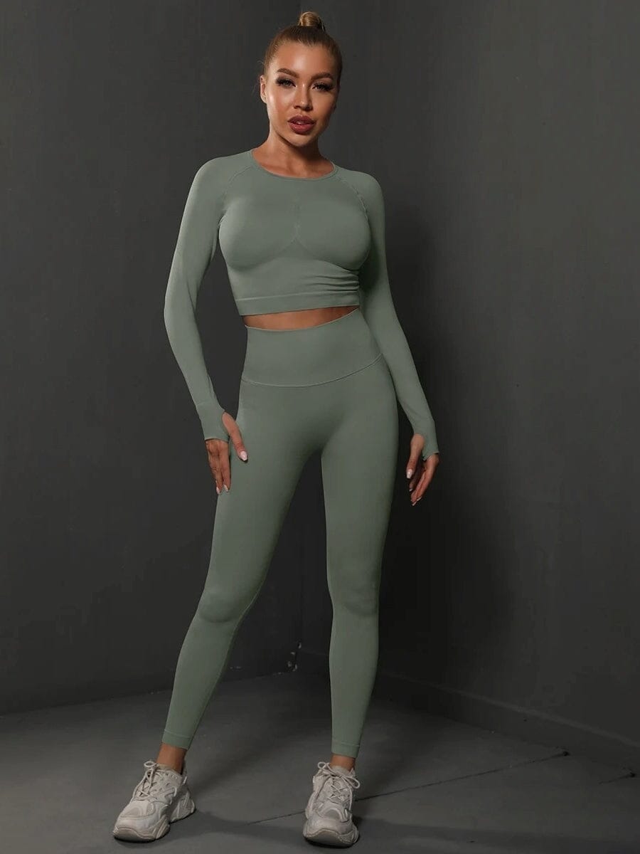 Ensemble Sport Push Up, Legging et Crop Top - BodySculpt | Yogaova