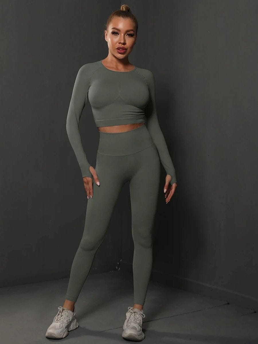 Ensemble Sport Push Up, Legging et Crop Top - BodySculpt | Yogaova