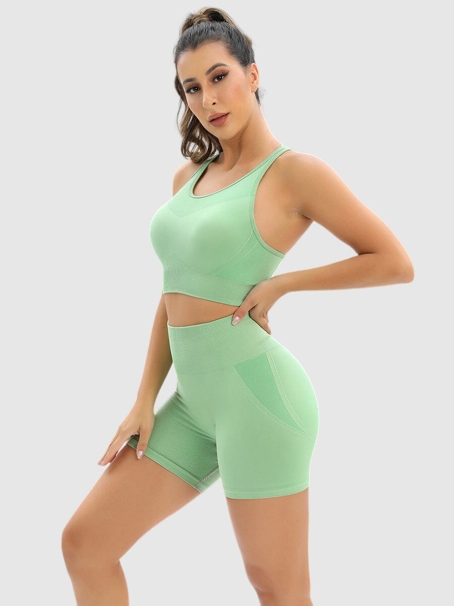 Ensemble Sport Push Up, Short et Brassière | Yogaova