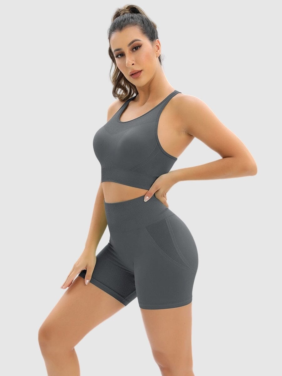 Ensemble Sport Push Up, Short et Brassière | Yogaova