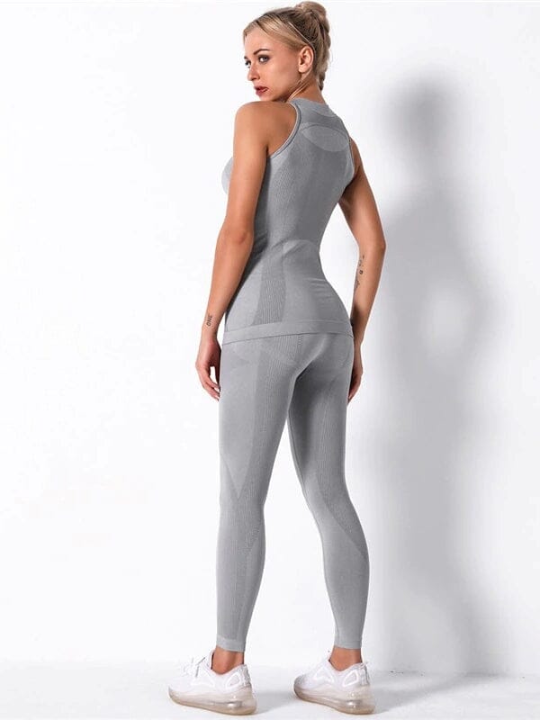 Ensemble Sport Sans Couture Legging et Top - KindyFit | Yogaova