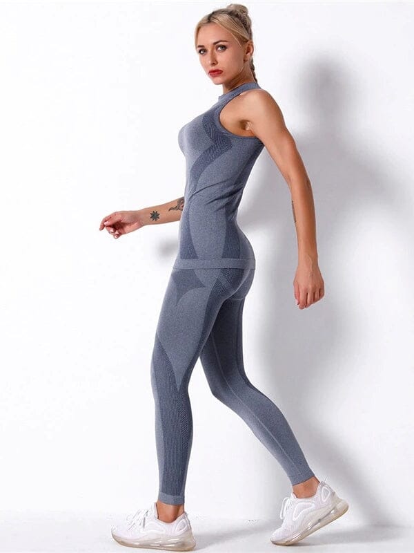 Ensemble Sport Sans Couture Legging et Top - KindyFit | Yogaova