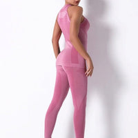Ensemble Sport Sans Couture Legging et Top - KindyFit | Yogaova