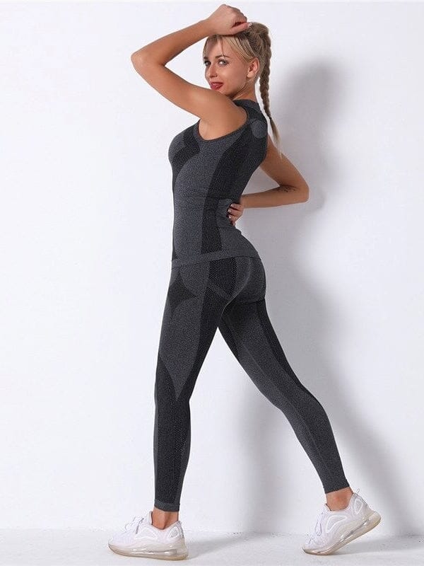 Ensemble Sport Sans Couture Legging et Top - KindyFit | Yogaova