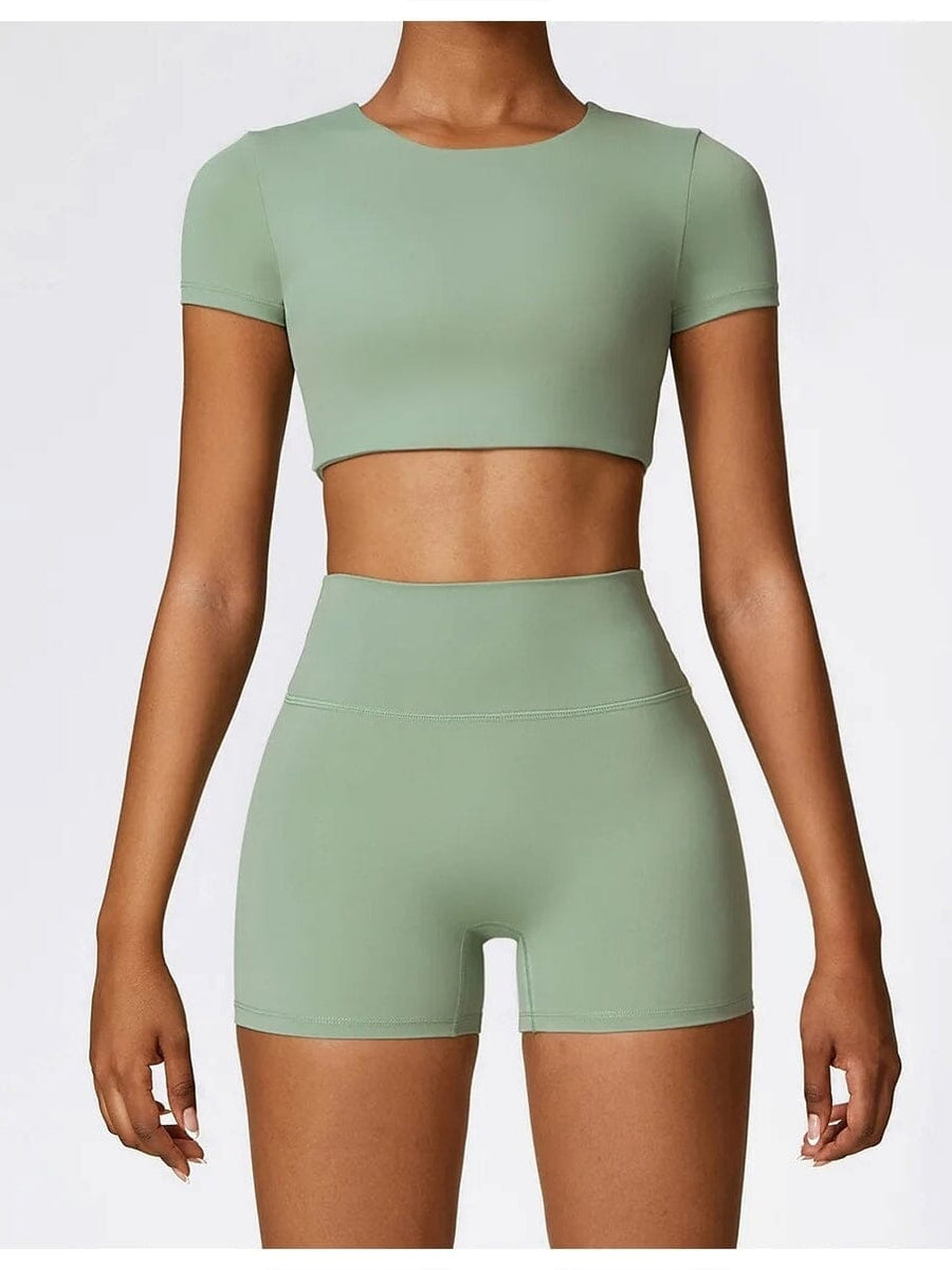 Ensemble Sport Short et Crop Top - DynamoDiva | Yogaova