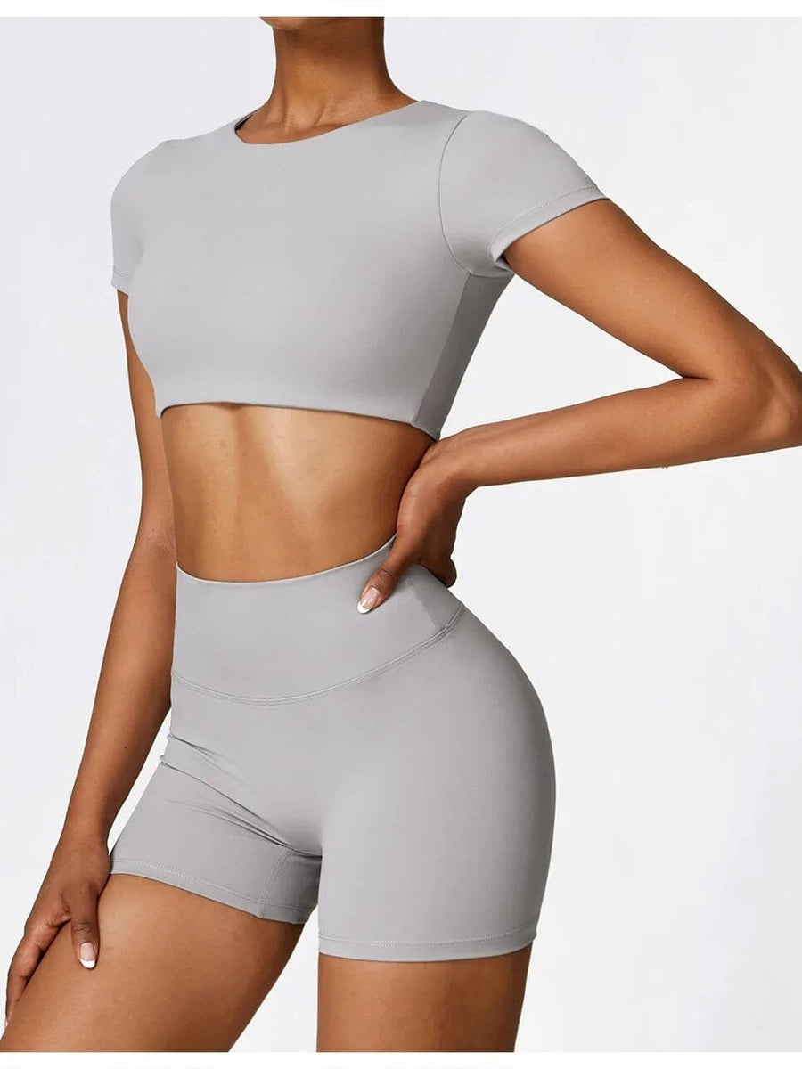Ensemble Sport Short et Crop Top - DynamoDiva | Yogaova