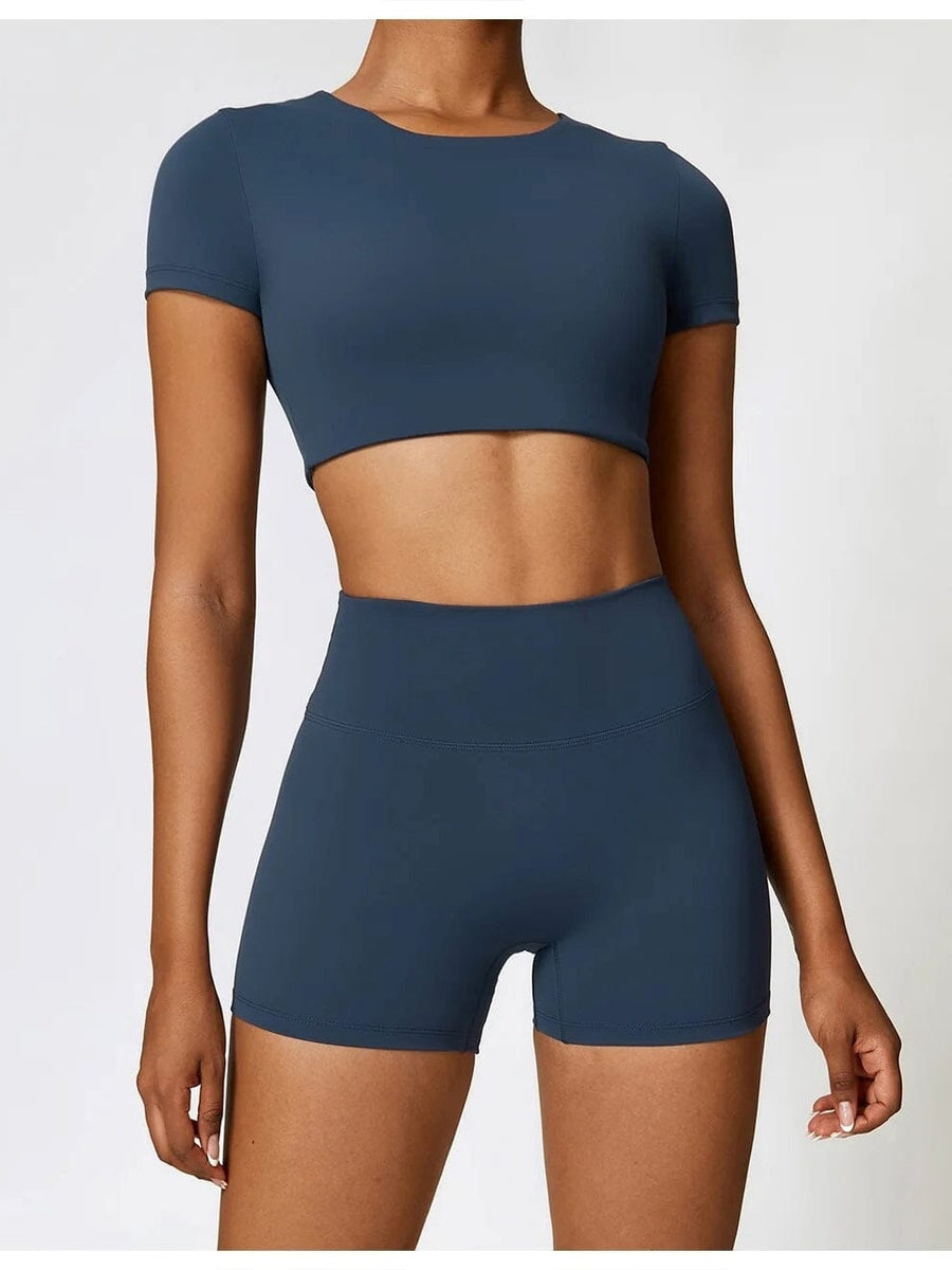 Ensemble Sport Short et Crop Top - DynamoDiva | Yogaova