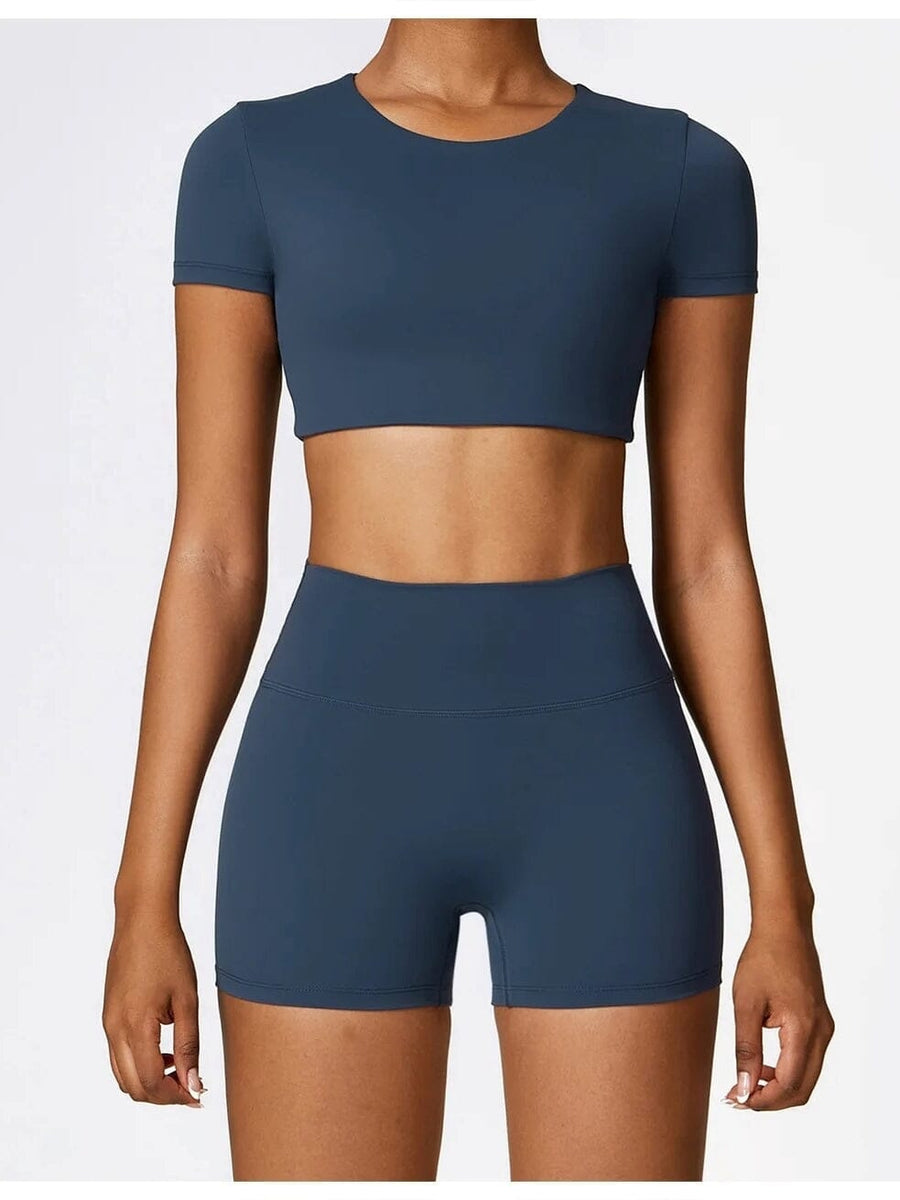 Ensemble Sport Short et Crop Top - DynamoDiva | Yogaova