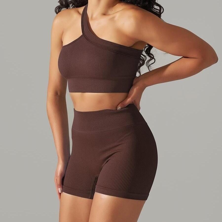 Ensemble Sport - Short et Soutien-Gorge Une Bretelle | Yogaova