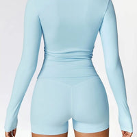 Ensemble Sport Short et T-Shirt Manches Longues - DynamoDiva | Yogaova