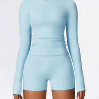 Ensemble Sport Short et T-Shirt Manches Longues - DynamoDiva | Yogaova