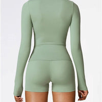 Ensemble Sport Short et T-Shirt Manches Longues - DynamoDiva | Yogaova