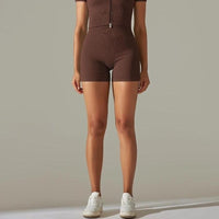 Ensemble Sport Short et Top Zippé  | Yogaova
