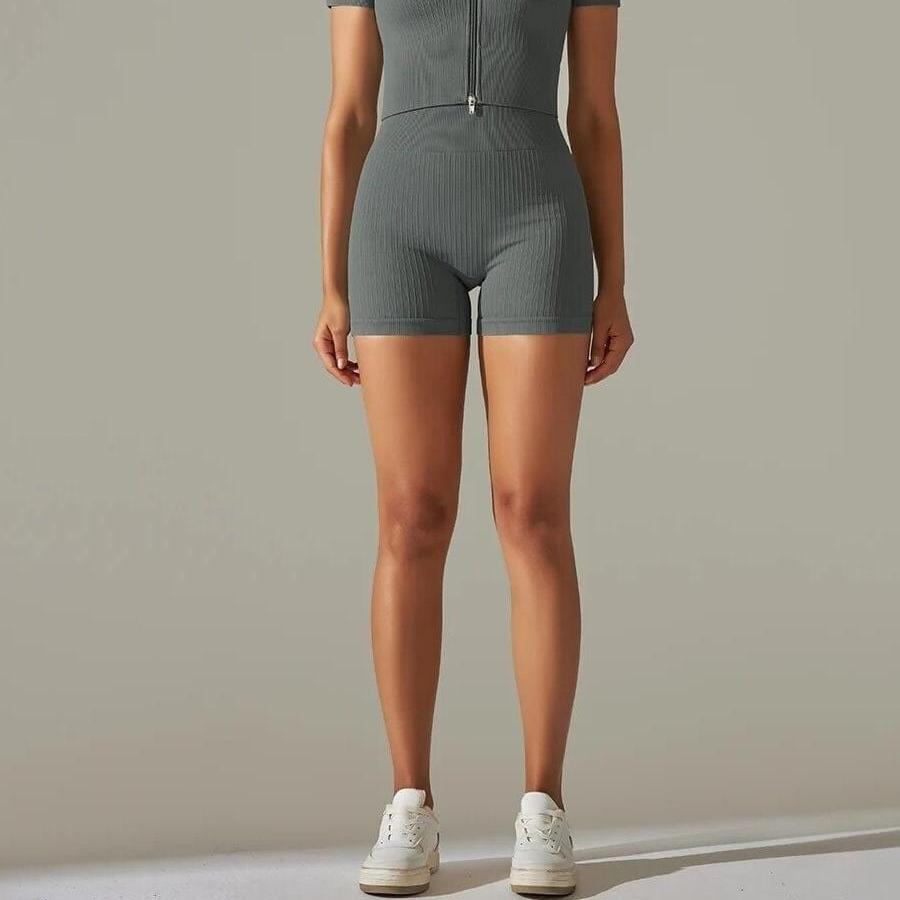 Ensemble Sport Short et Top Zippé  | Yogaova