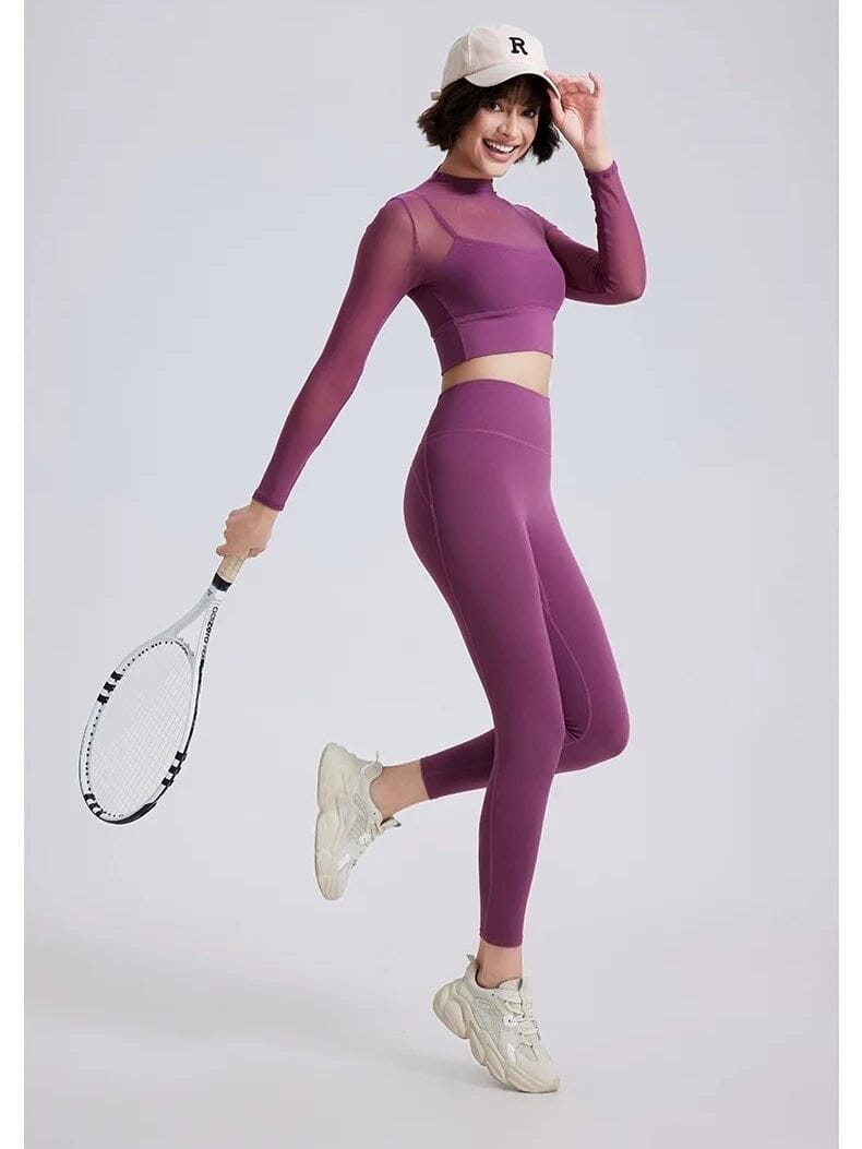 Haut Sport 2 en 1 Maille avec Brassière Rembourrée | Yogaova