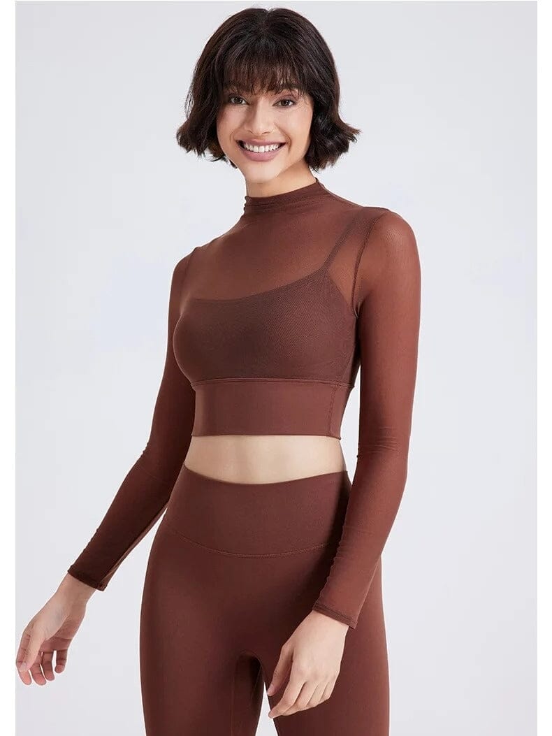 Haut Sport 2 en 1 Maille avec Brassière Rembourrée | Yogaova