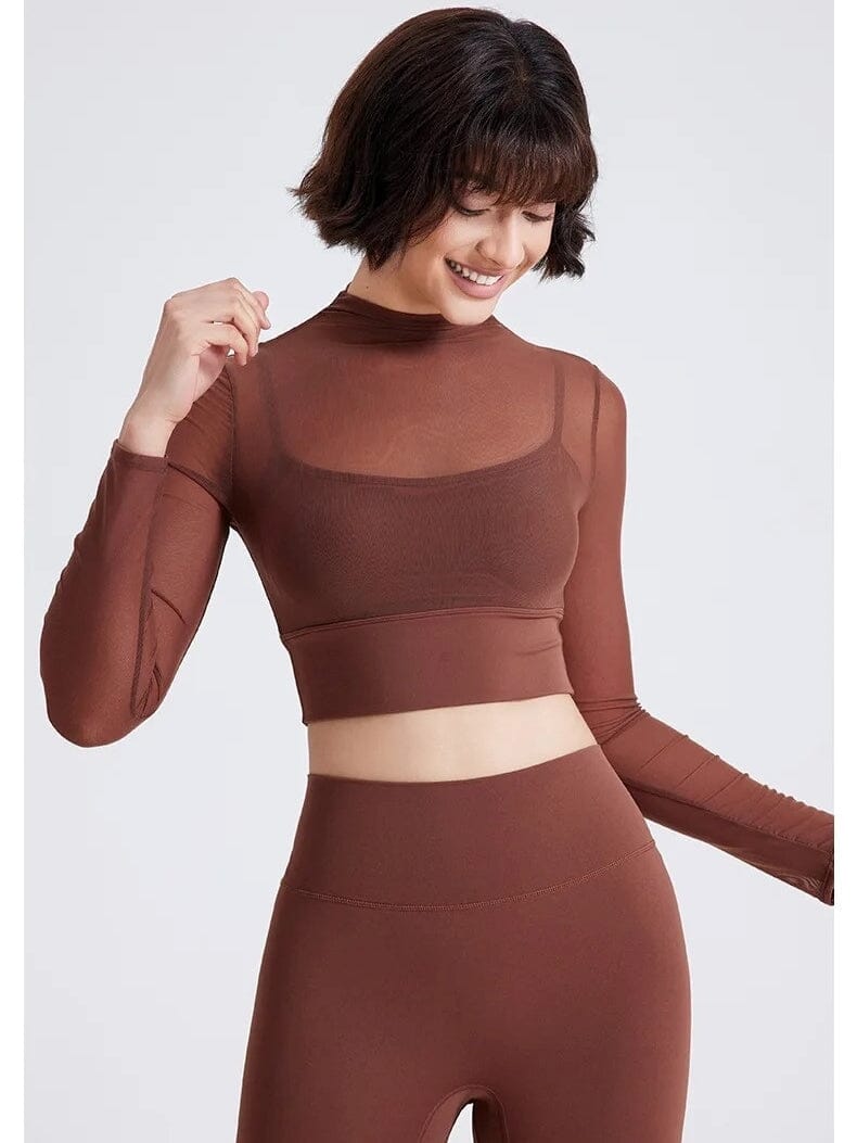 Haut Sport 2 en 1 Maille avec Brassière Rembourrée | Yogaova
