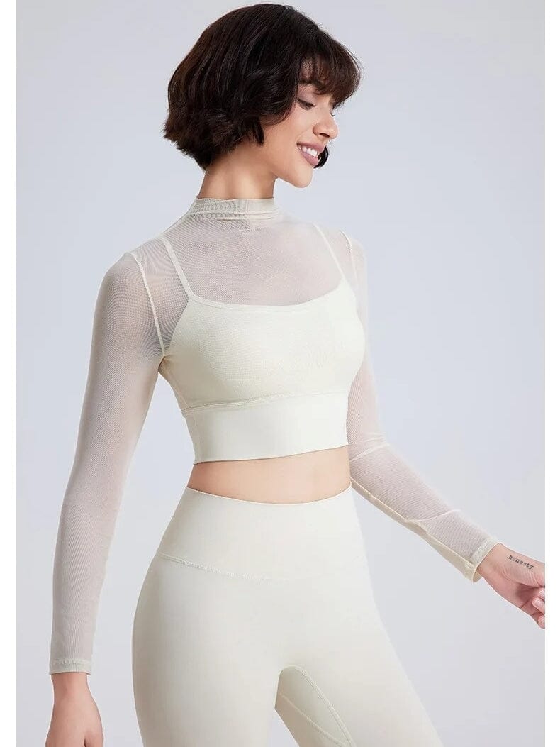 Haut Sport 2 en 1 Maille avec Brassière Rembourrée | Yogaova