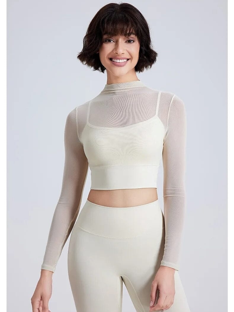 Haut Sport 2 en 1 Maille avec Brassière Rembourrée | Yogaova