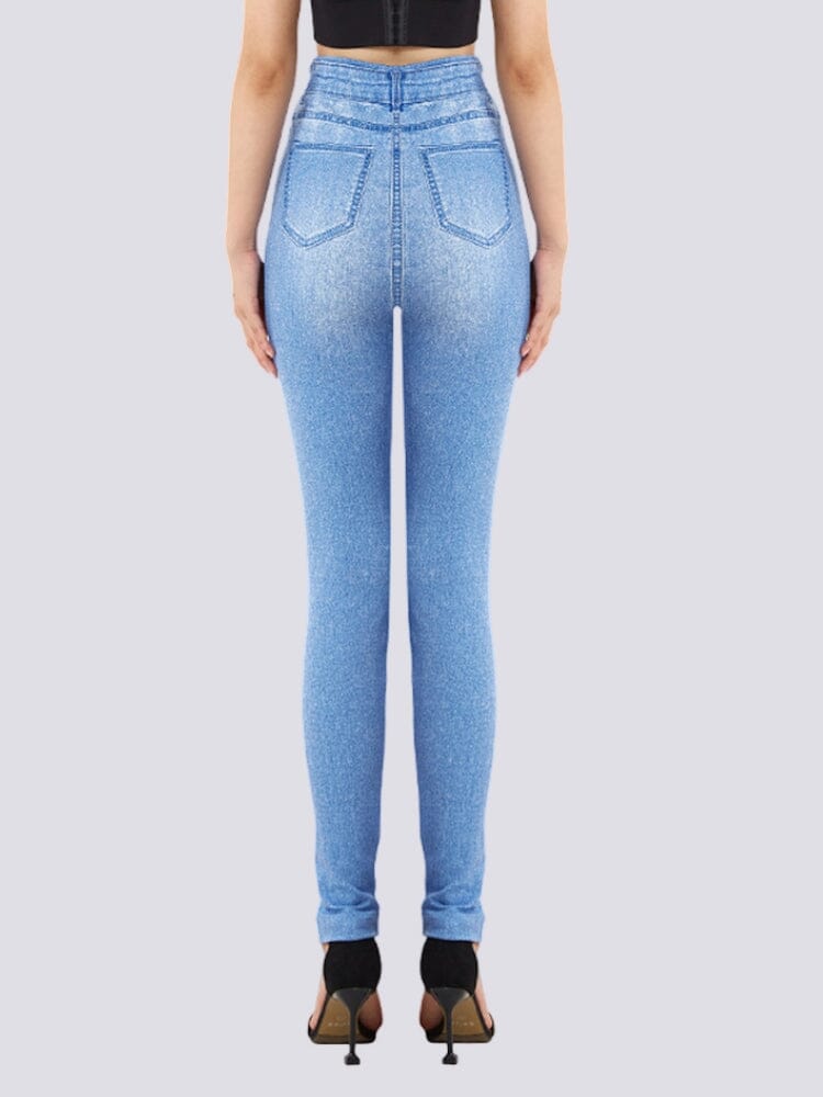 Jegging Bleu Clair Taille Haute | Yogaova