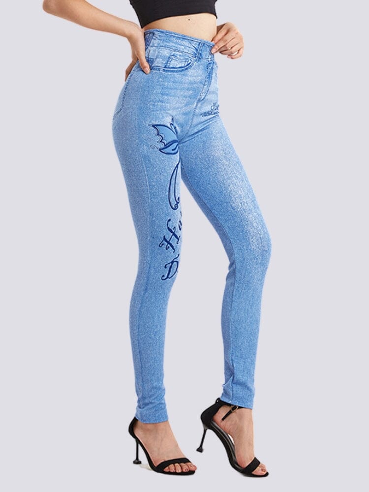 Jegging Bleu Clair Taille Haute | Yogaova