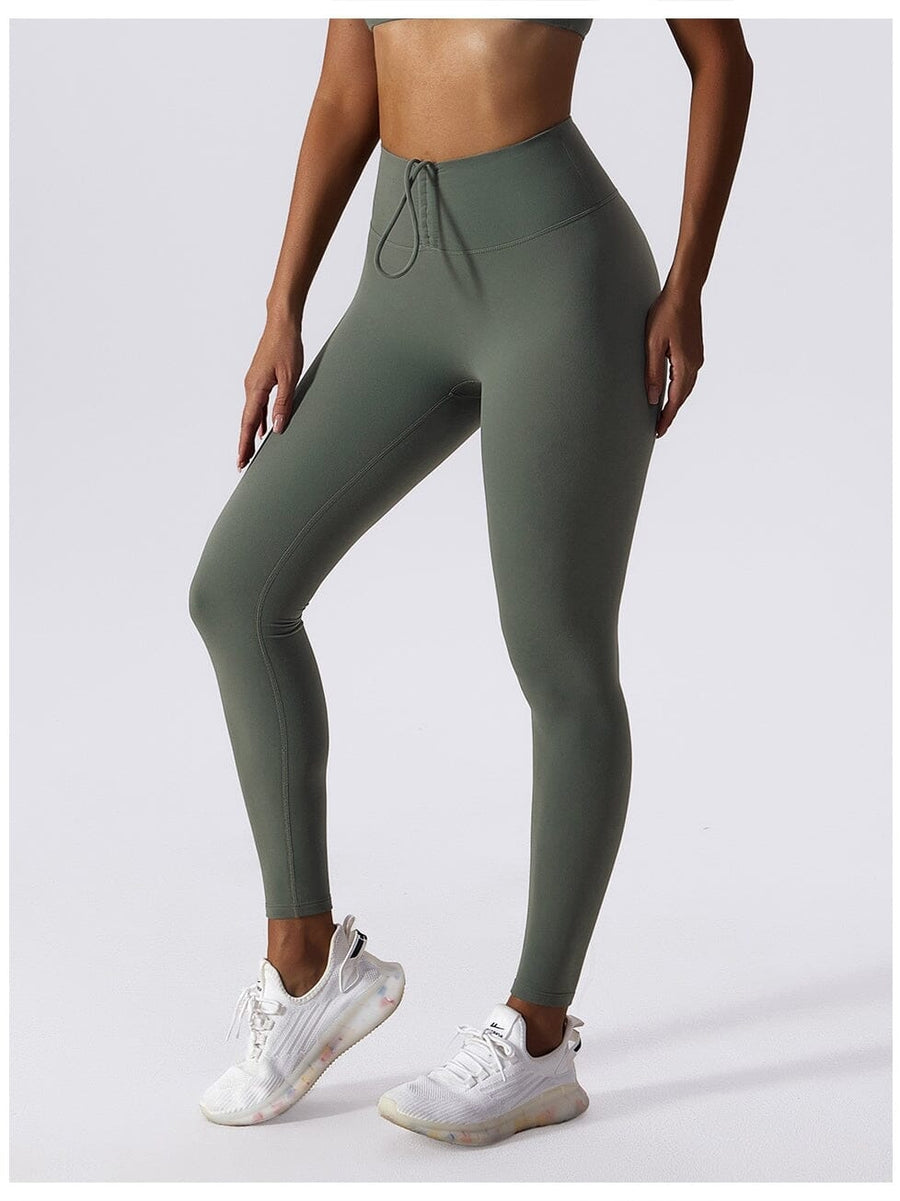 Legging avec Cordon De Serrage (Push Up) | Yogaova