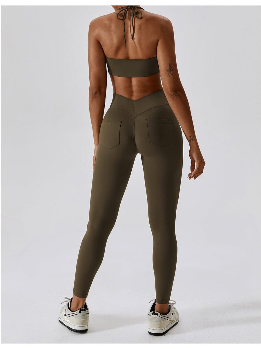 Legging Avec Poche Arrière Sport - Sans Couture | Yogaova