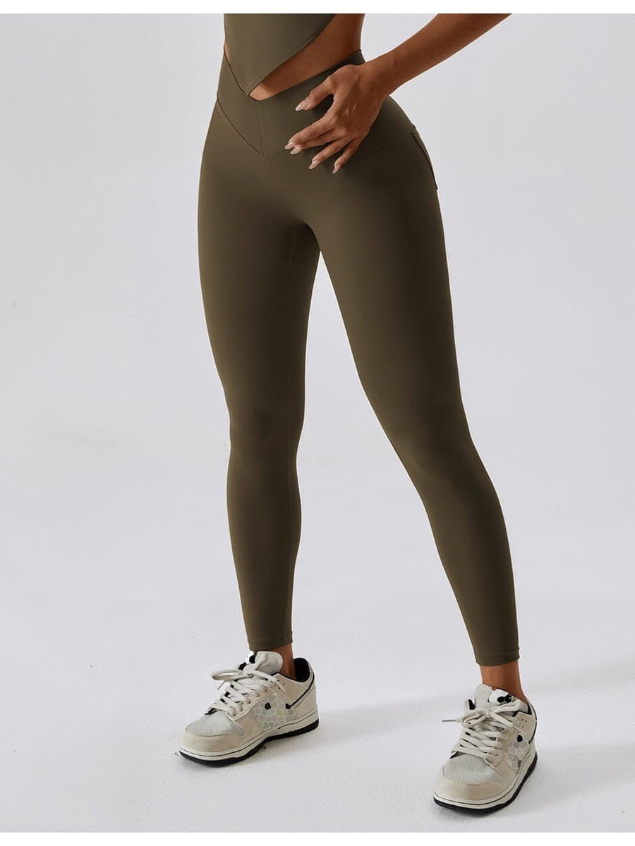 Legging Avec Poche Arrière Sport - Sans Couture | Yogaova