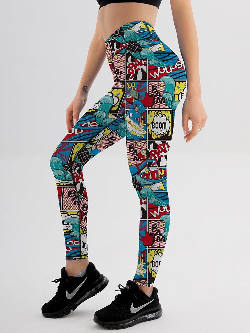 Legging Bande Dessinée Imprimé | Yogaova