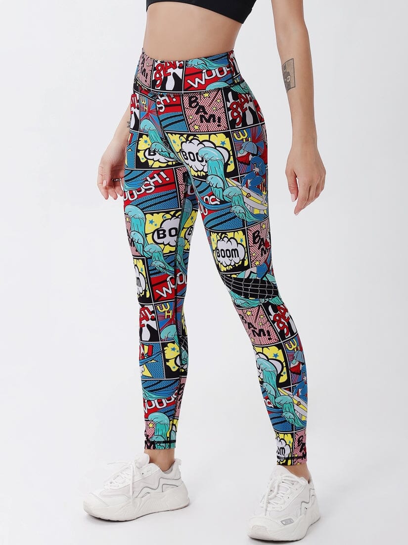 Legging Bande Dessinée Imprimé | Yogaova