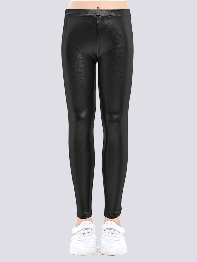 Legging Brillant Simili Cuir Fille | Yogaova