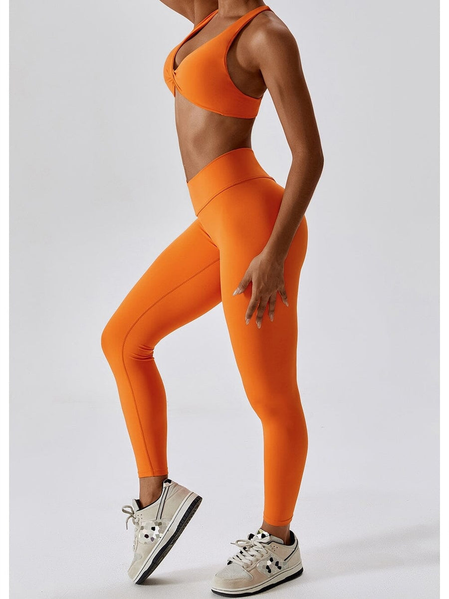 Legging Ceinture Vente Plat Push Up (Sans Couture) | Yogaova