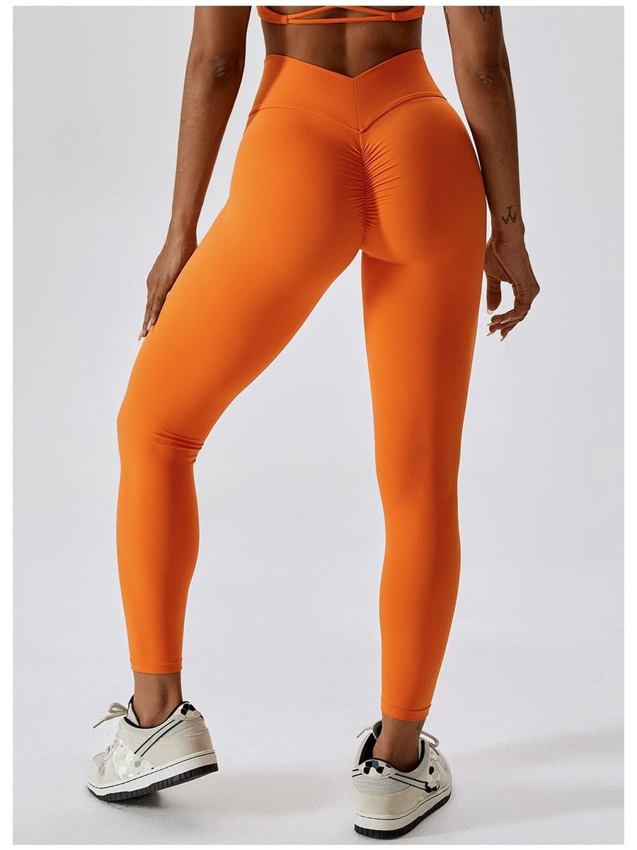 Legging Ceinture Vente Plat Push Up (Sans Couture) | Yogaova