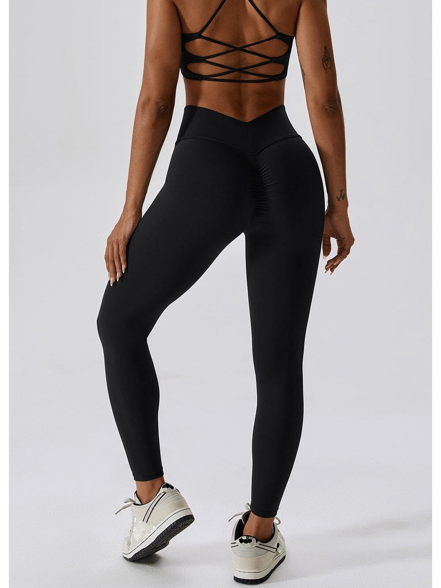 Legging Ceinture Vente Plat Push Up (Sans Couture) | Yogaova